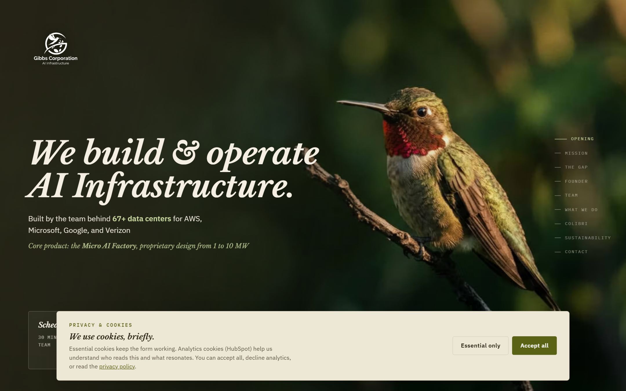 Home page di Gibbs Corporation