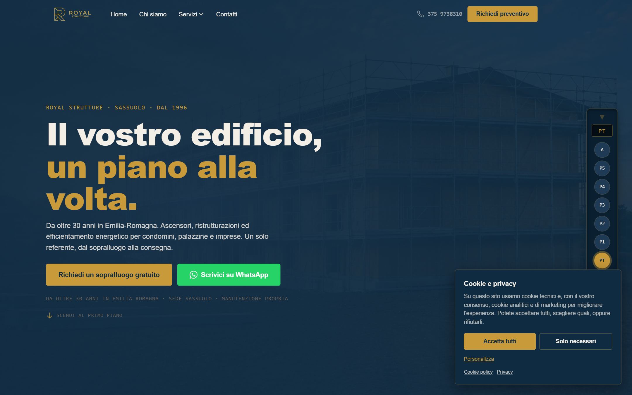 Home page di Royal Strutture