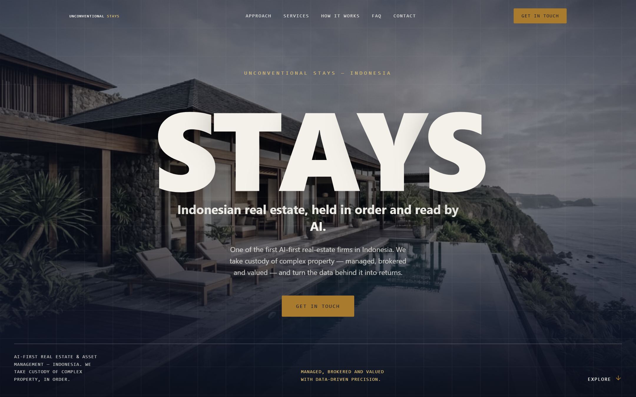 Home page di Unconventional Stays Indonesia